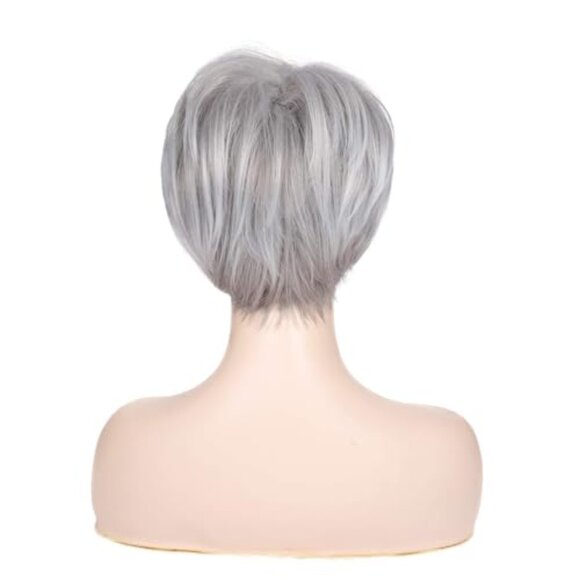 Natural Synthetic Wig with Bangs Heat Resistant main image 5